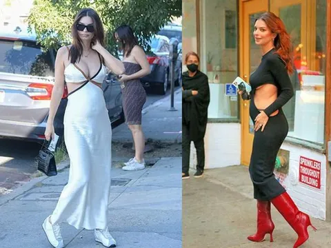 Thời trang bầu cực sexy của người mẫu áo tắm Emily Ratajkowski